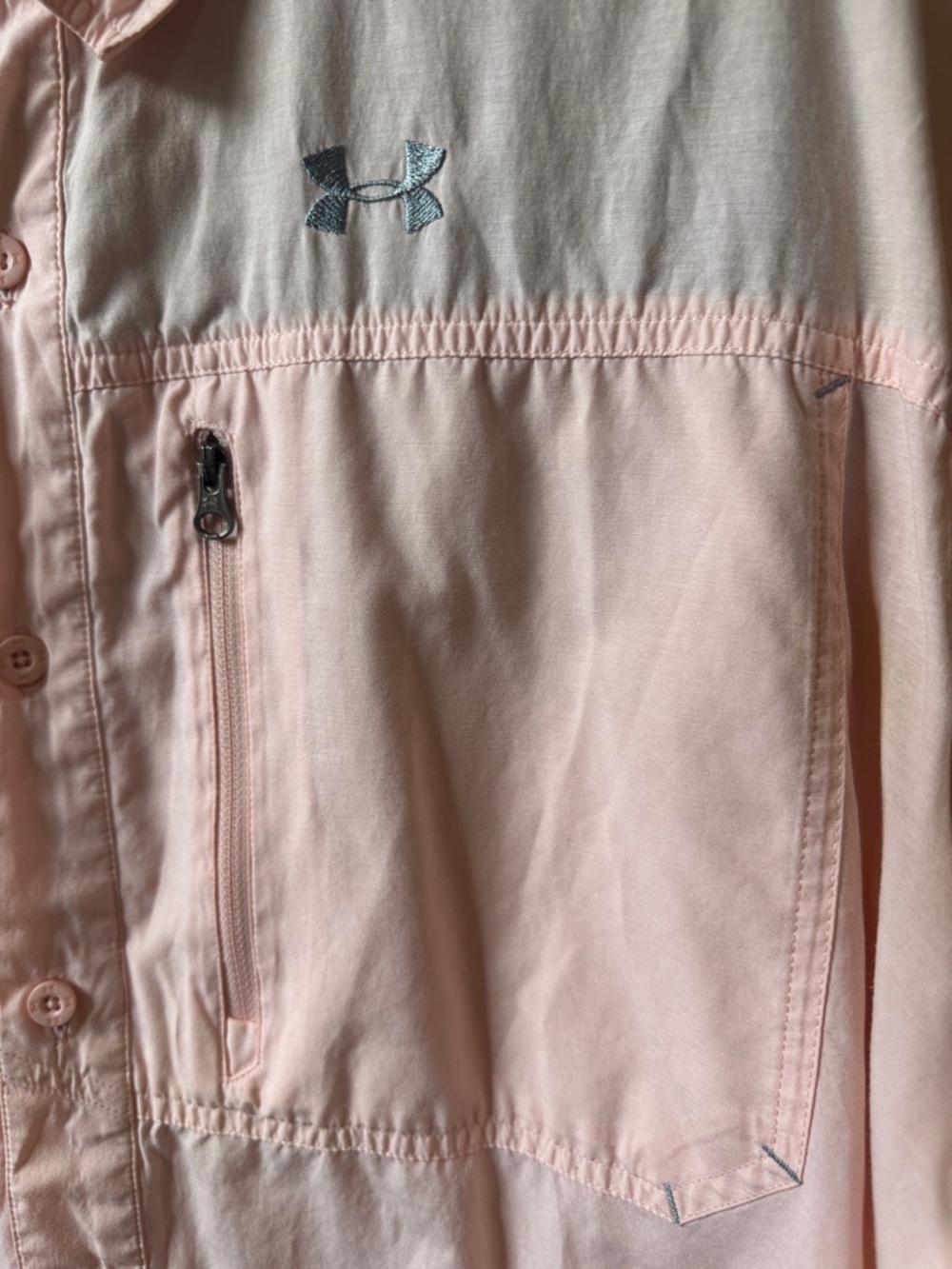 Under Armour Men’s Short-Sleeve Button-Up Shirt - Light Pink - Picture 2 of 5